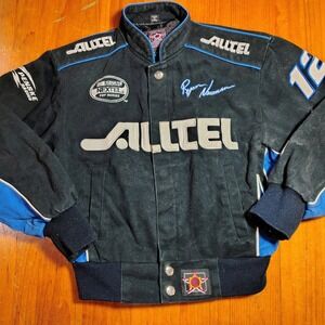 Kids Ryan Newman Alltel Nascar Racing Jacket JH Design Size S vintage stockcar